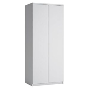 Fank Wooden Double Door Wardrobe In Alpine White