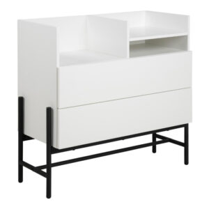 Norko Wooden Chest Of 2 Drawers In Matt White