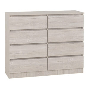 Mcgowan Wooden Chest Of 8 Drawers In Urban Snow