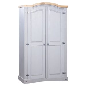 Croydon Wooden Wardrobe With 2 Doors In Grey And Brown