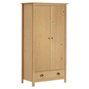 Kendal Wooden Wardrobe With 2 Doors In Brown