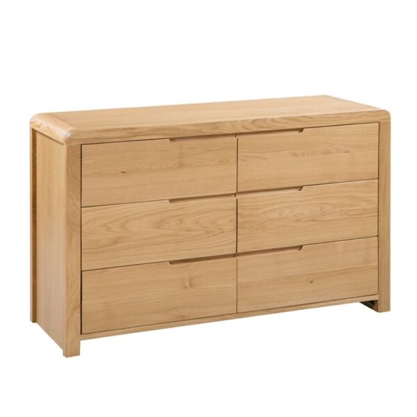 Camber Wooden Chest Of 6 Drawers In Waxed Oak