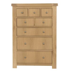 Danville Wooden Chest Of 8 Drawers Tall In Oak