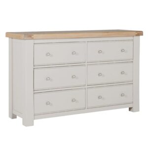 Dawson Wooden Chest Of 6 Drawers In Taupe