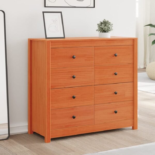 Abilene Wooden Chest Of 8 Drawers In Wax Brown