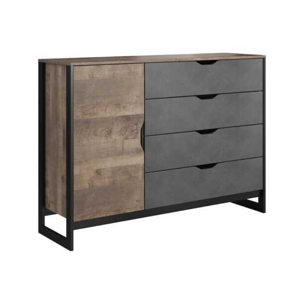 Arvada Wooden Chest Of 4 Drawers In Grande Matera Oak