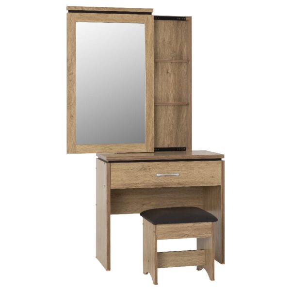 Crieff Wooden Dressing Table Set With 1 Drawers In Oak