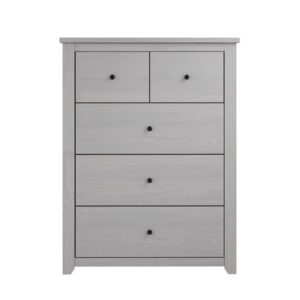 Havanan Wooden Chest Of 5 Drawers In Grey