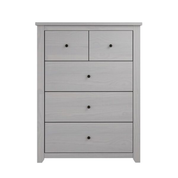 Havanan Wooden Chest Of 5 Drawers In Grey