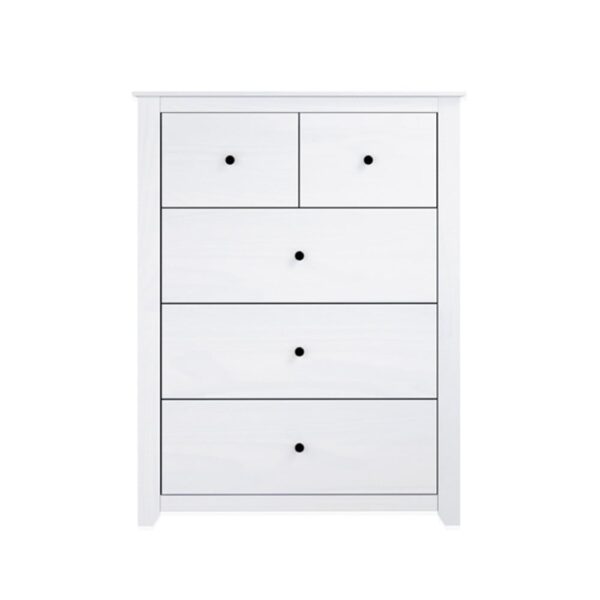 Havanan Wooden Chest Of 5 Drawers In White