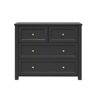 Iowa Wooden Chest Of 4 Drawers In Black