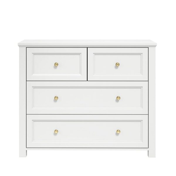 Iowa Wooden Chest Of 4 Drawers In White