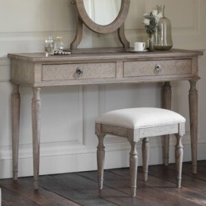 Mestiza Wooden Dressing Table With 2 Drawers In Natural