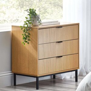 Sarnia Wooden Chest Of 3 Drawers In Natural